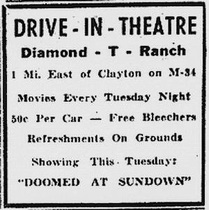 Diamond-T Ranch Drive-In Theatre - Diamond T Ranch 8-2-48